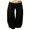 Black, variant on LMLYSoH Women's Plus Size Casual Pants Fashionable Solid Color Waist Tie Loose Fit Wide Leg Pants
