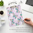 thumbnail image 5 of Coolnut Fashion Butterflies 12.5"x9" Clipboard, Acrylic Fashion Letter A4 Size Clipboards with Metal Clip for Nurses, Students,Teacher,Women, Man-Gold12x9in, 5 of 7