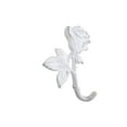 thumbnail image 2 of Handcrafted Model Ships k-9214-Rose-w 5.5 x 1 x 4 in. Whitewashed Cast Iron Long Stem Rose Decorative Metal Wall Hooks, 2 of 2