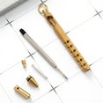 thumbnail image 5 of Qyaukm Solid Brass Tactical Pen, Edc Pocket Pen with Clip, Hexagonal Grip Writing Pen for Men, Gift for Christmas Birthday, 1X Ballpoint Pen, 5 of 8