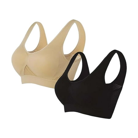 FANGMONE Wireless Bras for Women Sticky Strapless Bra Push up Plus Size Swim Bra for Swim Shirt Sport Bra High Impact Built in Bra Tops Wireless Bras Front Closure Sale Clearance Items