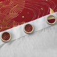 thumbnail image 4 of Manfei Traditional Koi Black Out Curtains for Girls, Gold Wave Curtains Pack of 2 (42x63 Each), Red Gold Orange, 4 of 6
