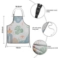 thumbnail image 3 of Blue Boho Abstract and Plant Pattern Kids Aprons for Girls and Boys,Adjustable Neck Strap Toddler Aprons for Kids Cooking Baking, 3 of 6