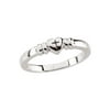14K White Gold Cross in Heart Purity Ring