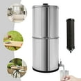 thumbnail image 3 of 3-Stage Gravity-Fed Stainless Steel Countertop Water Filter System 2.25 Gallon Water Filter System Home Drinking Water Filtration Water Filter for Counter Top Include 2 Carbon Filters, 3 of 13