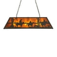 thumbnail image 7 of Meyda 147948 48 in. Personalized Rockin C Ranch Oblong Pendant, Timeless Bronze & Amber Mica, 7 of 7