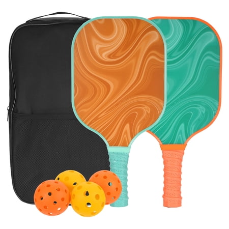 Pickleball Paddles Set of 2, Fiberglass Surface Pickleball Set Lightweight PickleBall Rackets 2 Pack