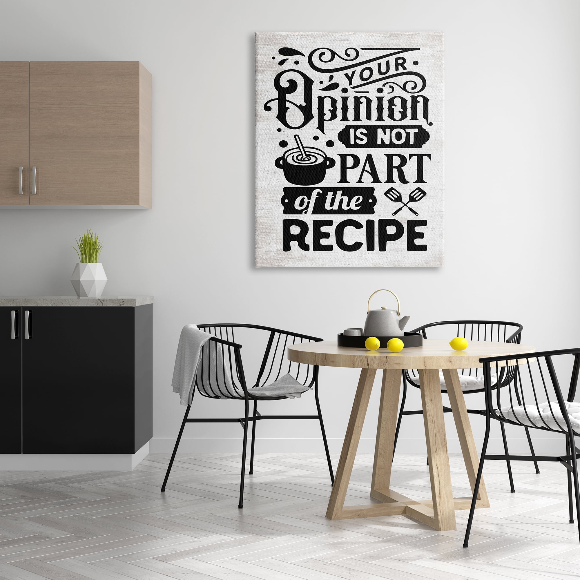 Stupell Indtries Opinion Not Part Of Recipe Sassy Kitchen Phrase,36 x 48,Design by Lettered and Lined