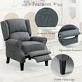 thumbnail image 5 of Recliner Chair, Upholstered Accent Chair with Adjustable Design, Mid-Century Modern Armchair Sofa Living Room Chairs, Comfortable Leisure Chair, Fauteuil Salon for Living Room Bed Room, Grey, 5 of 9
