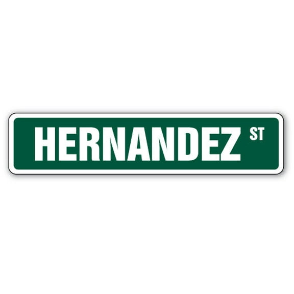 HERNANDEZ Street Sign Childrens Name Room Sign | Indoor/Outdoor |  36" Wide