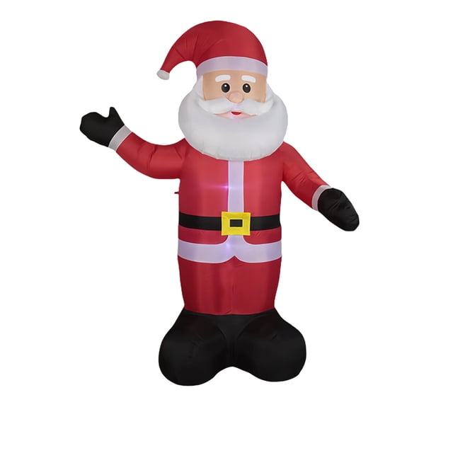 Outdoor Christmas Inflatable Santa Claus Decoration With Built In LED Lights 48 in Height For Yard Holiday Party Display