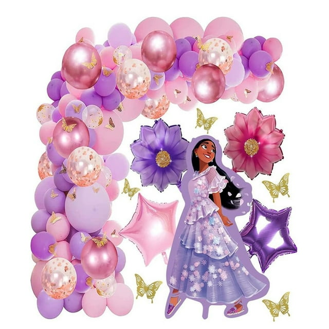 Globos decorativos para cumpleaños alusivos a Isabela