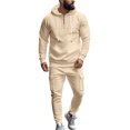 thumbnail image 6 of CONFREE Mens Sweatsuit 2 Peice Sets Casual Men's Jogging Tracksuit Set Solid Pullover Hoodies Pants Athletic Sweat Suit for Men, 6 of 9