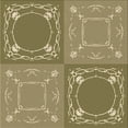 thumbnail image 1 of Ahgly Company Machine Washable Indoor Square Transitional Oak Brown Area Rugs, 6' Square, 1 of 7