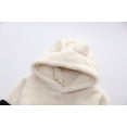 thumbnail image 5 of FAOWME Kids Baby Girls Boys Thick Warm Hooded Outdoor Warm Clothes Pullover Tops Sweatshirts White 2-3 Years, 5 of 8