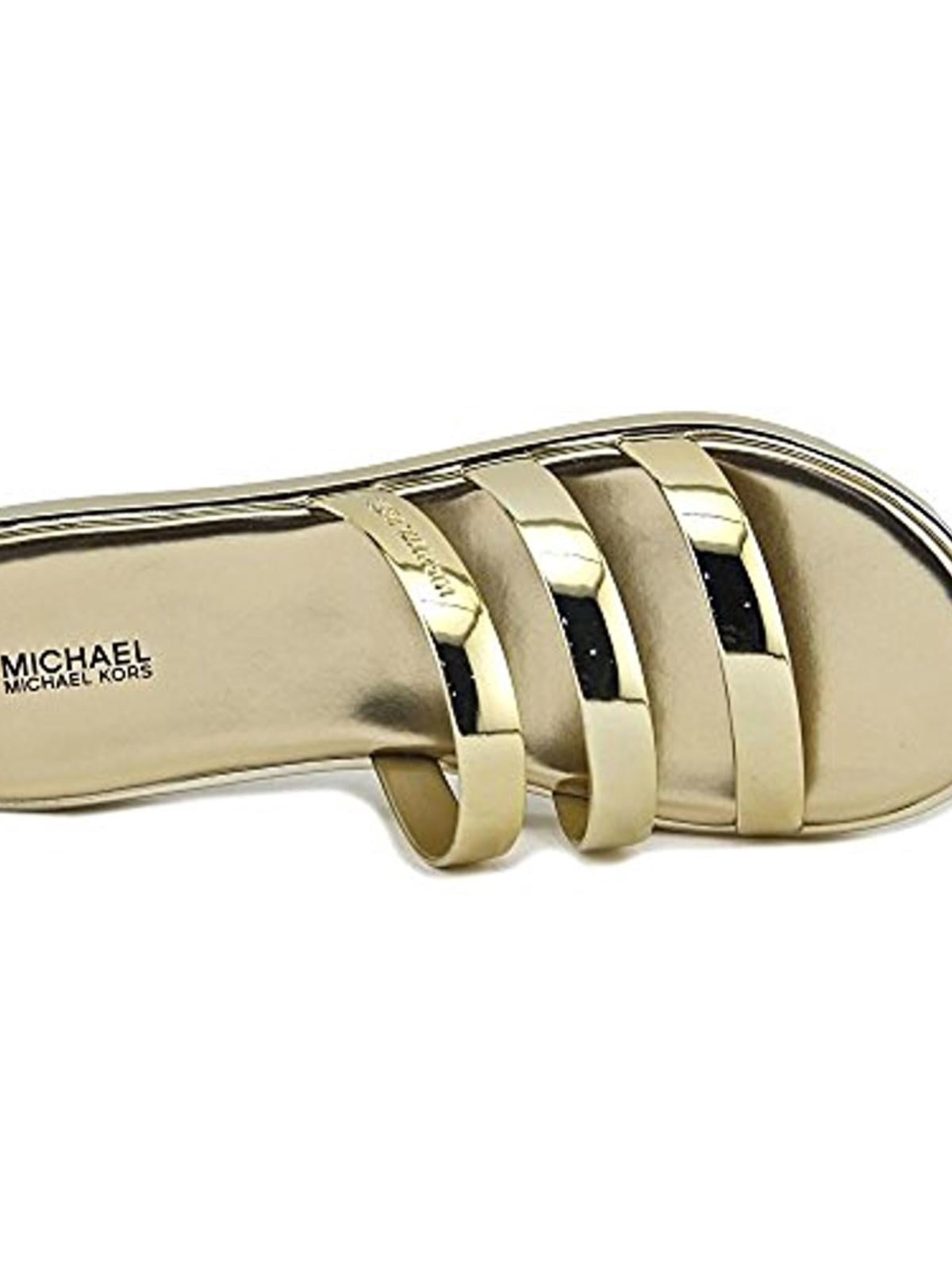 michael kors keiko metallic slide