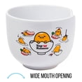 thumbnail image 3 of Cuenco de arroz con fideos ramen de cerámica Sanrio Gudetama, 600 ml, con palillos, 3 of 6