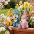 thumbnail image 6 of Cheapark 3Pcs Easter Gnome Resin Figurine Spring Decor Desktop Ornament 2026 Easter Home Table Party Decor Supply, 6 of 6
