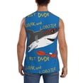 thumbnail image 4 of Bixox Men's Shark With Sunglasses and Lobste Printed Shirt Sleeveless Fitness Tank Top-XX-Large, 4 of 7