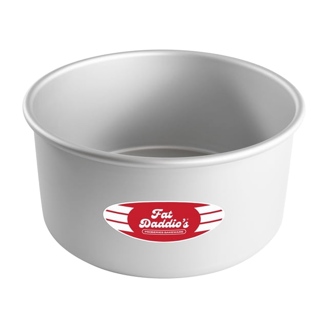 Fat daddio de aluminio anodizado redonda para tarta sartenes, Plateado, 8-Inch x 4-Inch, 1