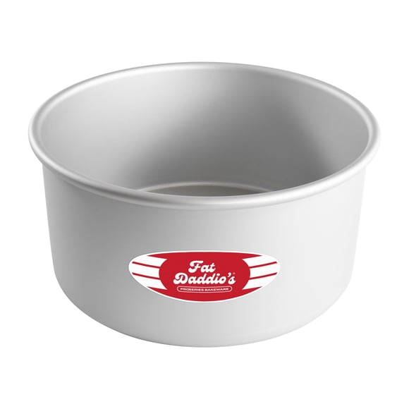 Fat daddio de aluminio anodizado redonda para tarta sartenes, Plateado, 8-Inch x 4-Inch, 1