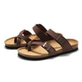 thumbnail image 6 of Sandals Cork Footbed Adjustable Buckle Casual Flip Flops for Women Girls, 6 of 14