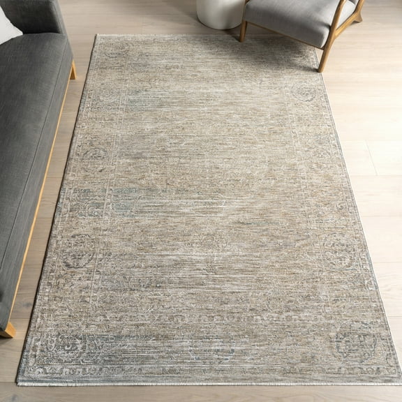 nuLOOM Griselda Medallion Fringe Area Rug, 9' x 12', Griselda Light Beige