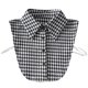 thumbnail image 1 of Cuello falso Cuellos desmontables con estampado de pata de gallo en blanco y negro, 1 of 2