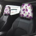 thumbnail image 2 of Kdxio Orchids Flowers Pattern Print 2 Piece Car Head Rest Covers Set Auto Front/Rear Seats Headrest Cover Universal Fit Most Cars,Sedan, SUV, 2 of 9
