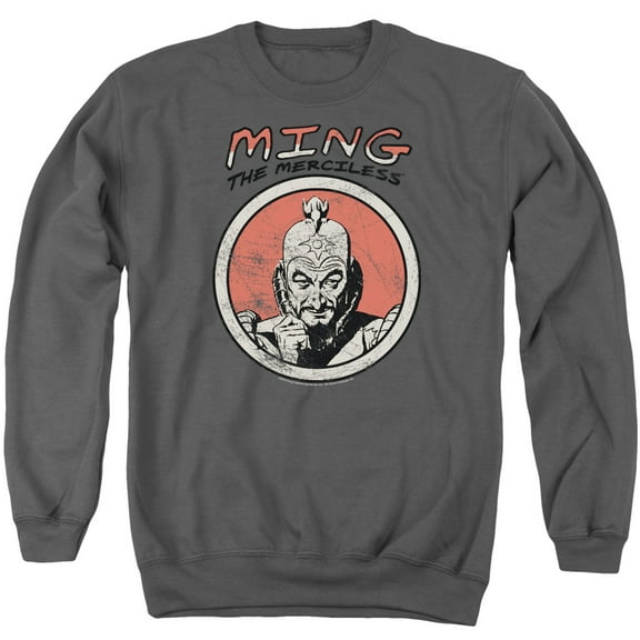 Flash Gordon Ming Adult Crewneck Sweatshirt Charcoal