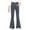Grey, variant on Girls High Waist Flared Yoga Pants Solid Color Bootcut Leggings Stretch Fabric Athletic Dance Workout Trousers Comfortable Wide Leg Bottoms for Teen Kids Black 6 Years-7 Years