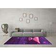 thumbnail image 3 of Ahgly Company Indoor Rectangle Abstract Pink Contemporary Area Rugs, 2' x 5', 3 of 4
