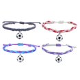 thumbnail image 1 of 4 Pcs Friendship Bracelet With Football Pendant, 1 of 5