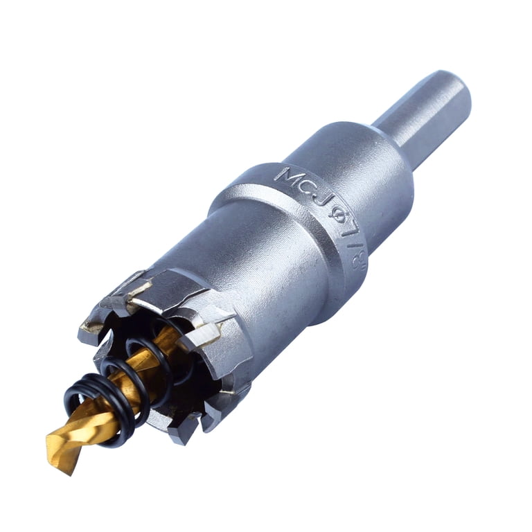 Auniwaig 13mm HSS Hole Saw Kits For Metal, 4pcs High-Speed Steel Hole Saw Cutting Kit Drill Bits Opener Cutter Tool, For Cutting Holes On Wood, Stainless Steel, Iron, Aluminum Plate, Gold, Hole