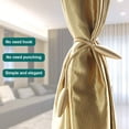 thumbnail image 3 of 2 alzapaños para cortinas, alzapaños de modelado aleatorio, alzapaños para cortinas, gancho de cuerda decorativo para ventanas opacas y paneles transparentes, dorado, 3 of 5