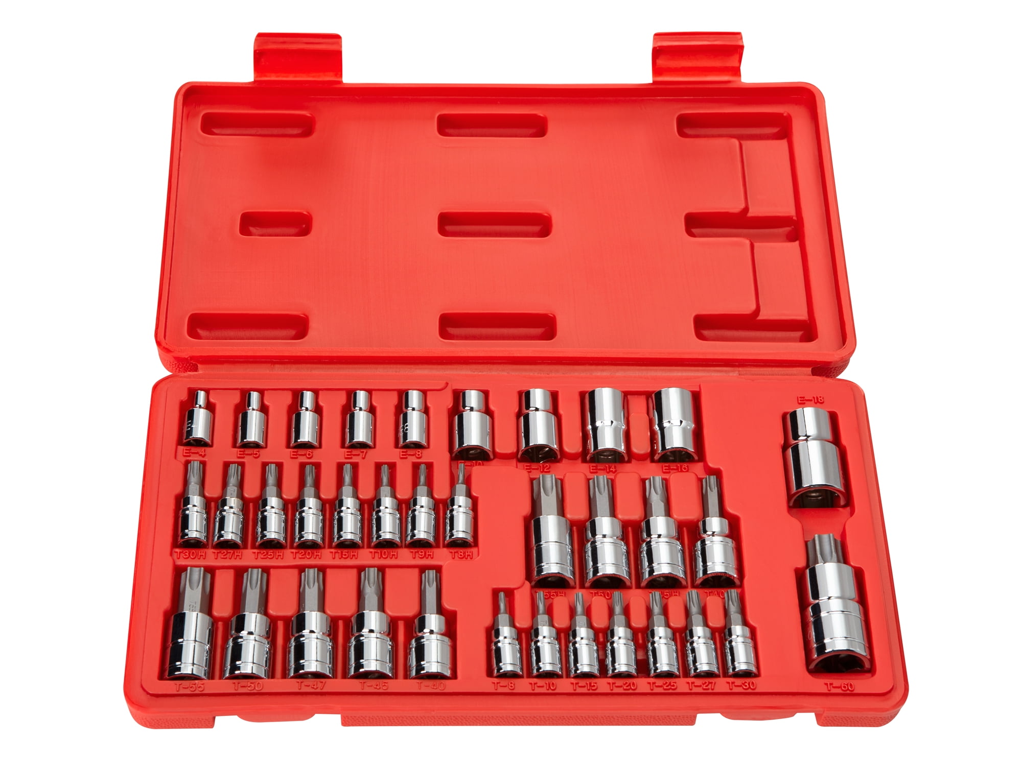 TEKTON 1/4, 3/8, 1/2 Inch Drive Star Bit Socket Set, 35Piece (E4E18