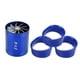 thumbnail image 1 of Turbocompresseur d'admission d'air en aluminium pour voiture, double ventilateur, turbocompresseur, économiseur de carburant, bleu, 1 of 4