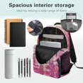 thumbnail image 5 of Uorisanigo Kids Backpack for School Travel and Sports Large Capacity Casual Daypack with Front Zipper Pocket for Organizer Cherry Blossom Panda Print, 5 of 7
