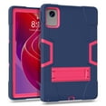 thumbnail image 2 of ELEHOLD Case for Lenovo Tab M11 11inch TB330FU TB330XU 2024,Heavy Duty Hard PC Silicone Case Hidden Kickstand Anti-Scratch Shockproof Cover for Kids Men Women,Navyblue+Rose, 2 of 7