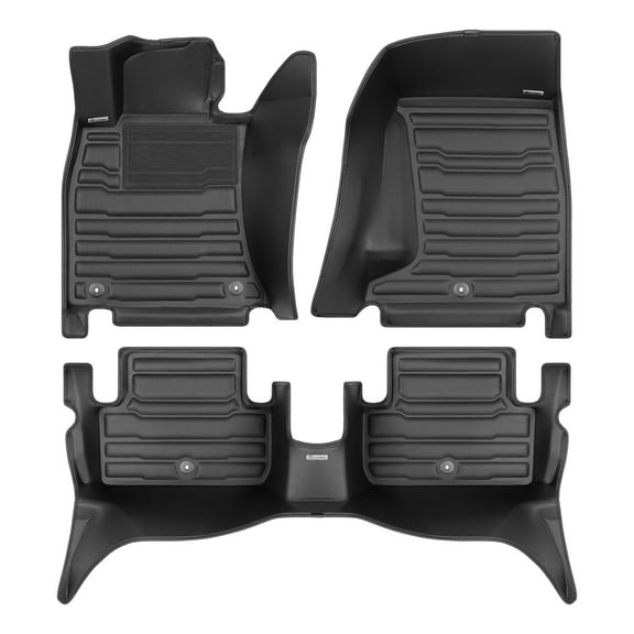 TuxMat - For Genesis G70 AWD 2018-2026 Models - Custom Car Mats - Maximum Coverage, All Weather, Laser Measured - This Full Set Includes 1st and 2nd Rows