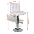 thumbnail image 3 of OnlineGymShop CB20573 Kitchen Height Adjustable Bar Stools - White - 2 Piece, 3 of 3
