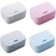 thumbnail image 1 of 4 Piezas Caja de jabón de Viaje Portátil LIUYMXG Contenedor de Plástico con Esponja de Lixiviado Blanco rosa, 1 of 5