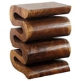 thumbnail image 2 of Haussmann Wood Wave Verve Accent Snake Table 14x14x20 in H Walnut Oil, 2 of 5