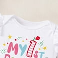 thumbnail image 6 of Ulitacool Girl'S Outfits Birthday Outfit Long Sleeve Romper Skirt And Hair For First Year Celebration Party Photoshoot Sweet Wear White 6-9 Months, 6 of 9