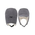 thumbnail image 6 of Deago Winter Trapper Hunting Hat with Visor Windproof Fleece Warm Russian Earflap Caps for Men and Women (Gray), 6 of 9