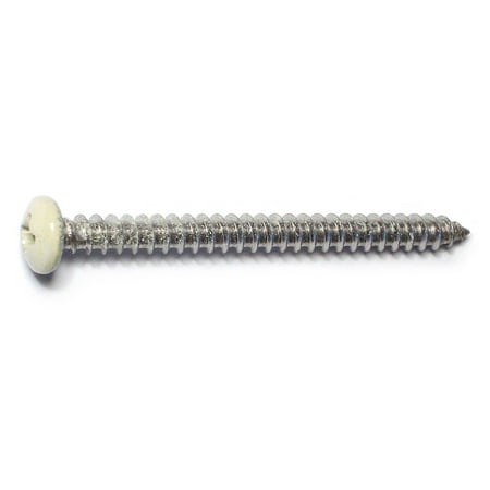 

#8 x 2 Beige 18-8 Stainless Phillips Pan Head Sheet Metal Screws (10 pcs.)
