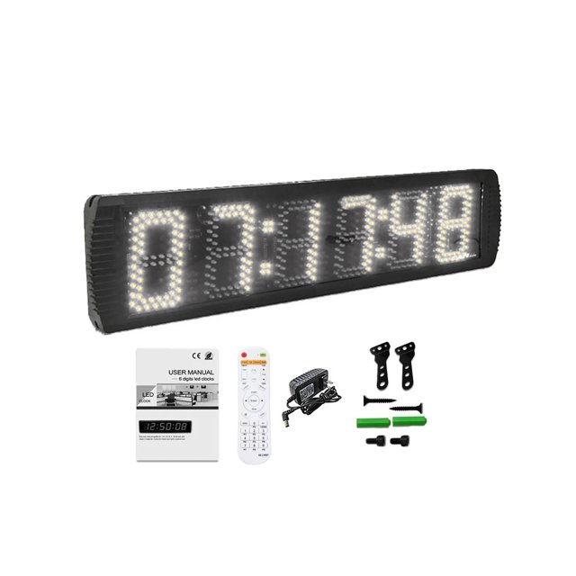 Lightweight Remote Control Digital Alarm Clock, LED Countdown Timer, Wall Clock, Outdoor