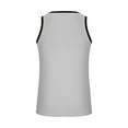 thumbnail image 4 of Sakmal Gray Men'S Tank Tops Gray Crew Neck Breathable Solid Muscle Camisole Workout Tunic Tops, 4 of 7