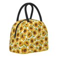 thumbnail image 2 of Vsdgher Insulated Lunch Bag Simple Bento Cooler Bag Lunch Tote Bag , Suitable for picnics, school, work (Sunflowers Print ), 2 of 5