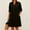 Black women plus size shirt dress a1, variant on Women Plus Size Button Down A-Line Mini Shirt Dress 3/4 Sleeve Collared Solid Casual Beach Vacation Swing Dresses, Green L